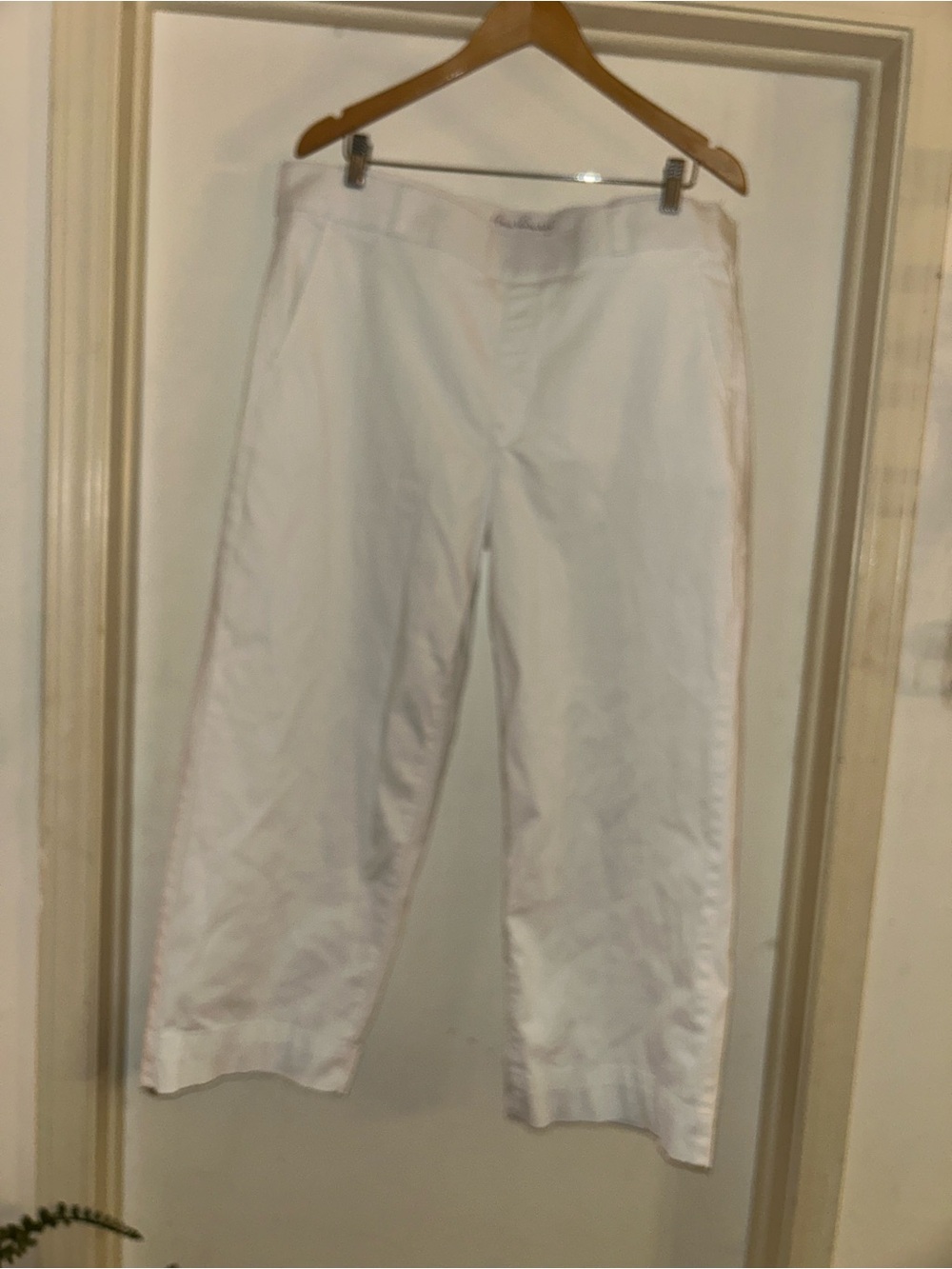 Gloria Vanderbilt White Wide Leg Cropped Pants